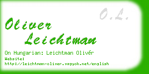 oliver leichtman business card