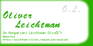 oliver leichtman business card